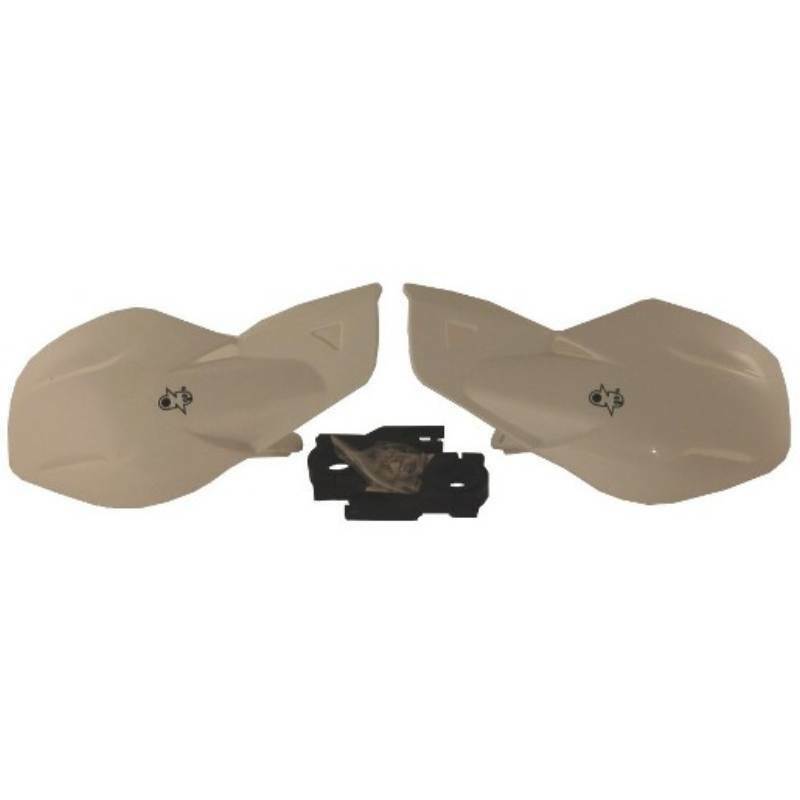 PARAMANI MOTO UNIVERSALI ENDURO CROSS NAKED MOTARD BIANCO MASK MANUBRIO