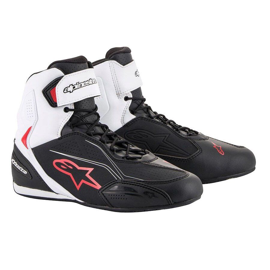 Alpinestars Faster-3 Shoes Black White Red; Stivali da Moto 45