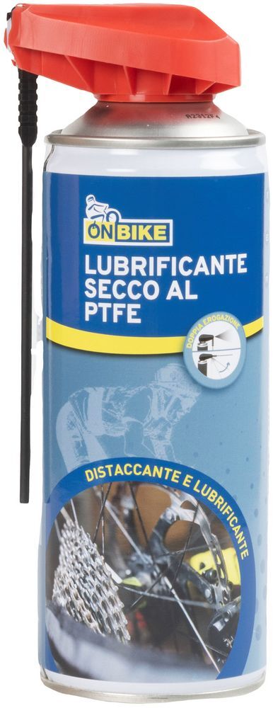 Lubrificante secco al PTFE spray 400 ml con doppio erogatore On Bike