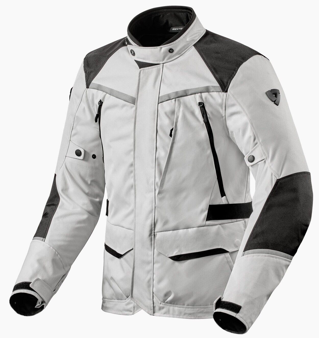 GIACCA JACKET MOTO REV'IT REVIT VOLTIAC 3 H2O SILVER BLACK IMPERMEABILE TG XXL