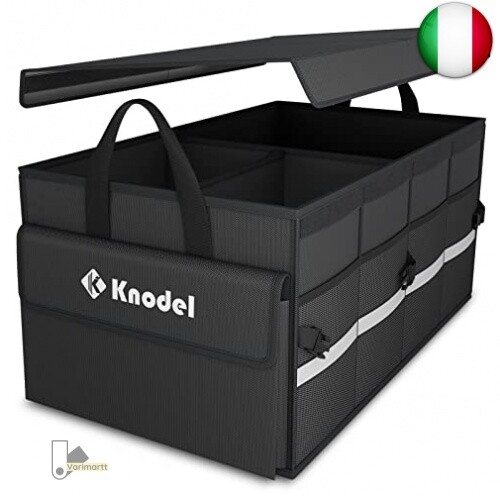 Organizer Bagagliaio Auto Knodel con Coperchio Pieghevole, Borse Grandi per