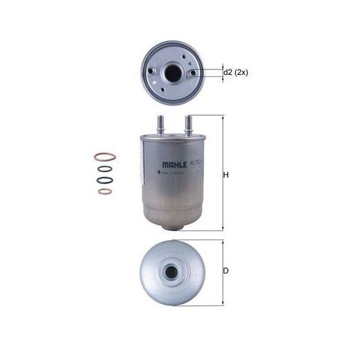 Filtro Carburante Mahle KL 752/5D per Renault