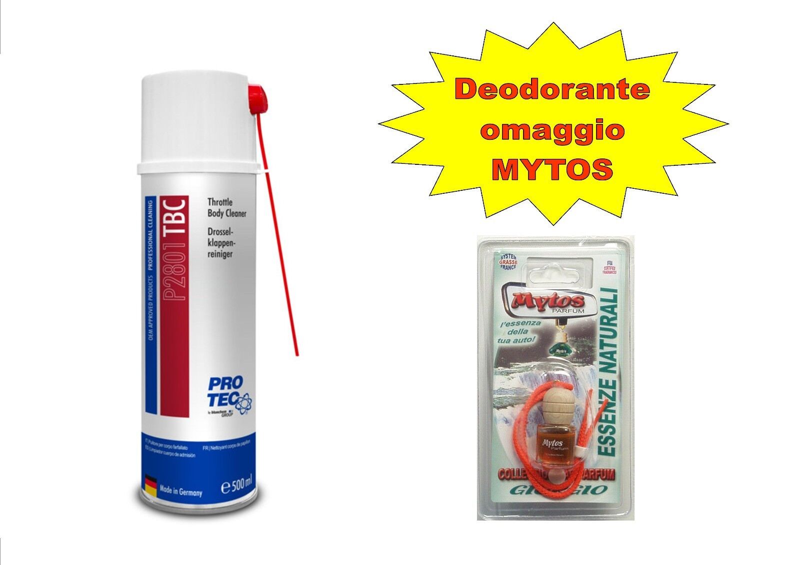 PRO TEC Throttle Body Cleaner per corpo farfallato 500 ml. P2801+ Deo MYTOS