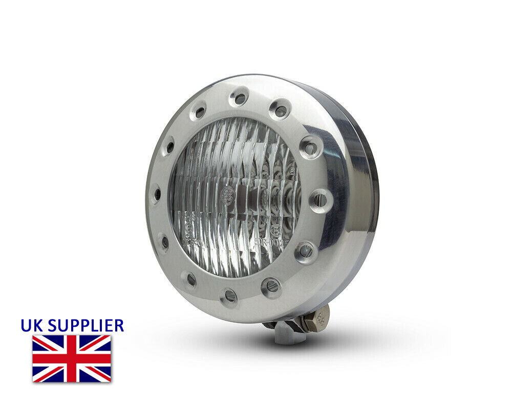 Moto Faro Lucidato Con Forati Lunetta per Custom Chopper Project