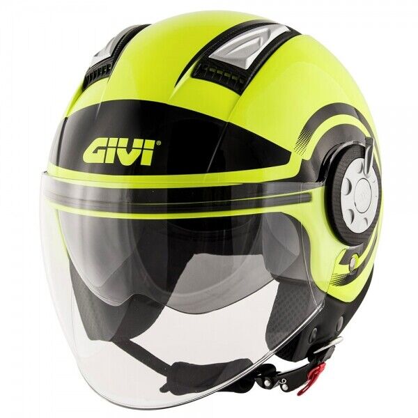 Casco JET HELMET CAPACETE HELM CASQUE GIALLO GIVI 11.1 AIR JET ROUND TAGLIA XL
