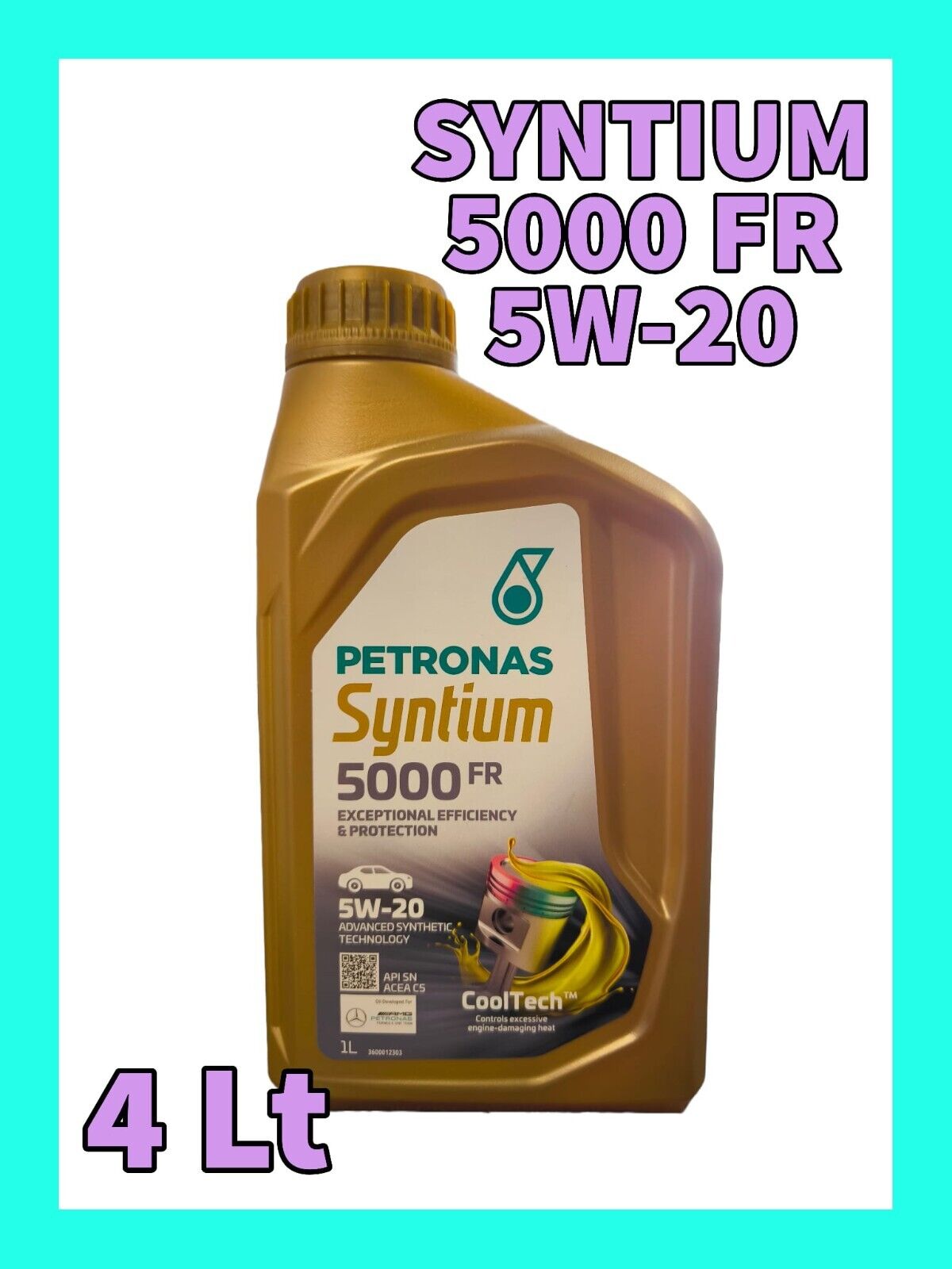 4 Litri PETRONAS Syntium 5000 FR 5W-20 ACEA C5