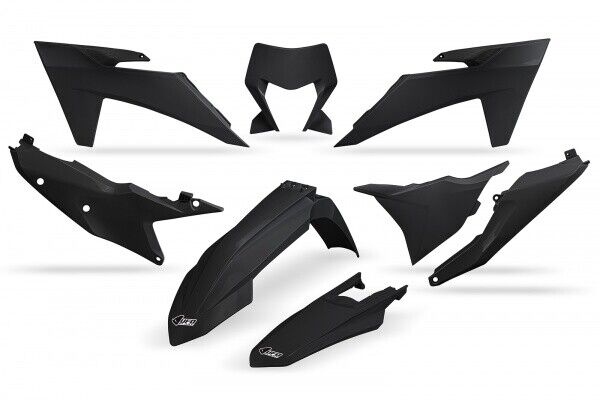 kit plastiche carene Ktm Exc 150 250 300 350 450 500 2024 nero con portafaro