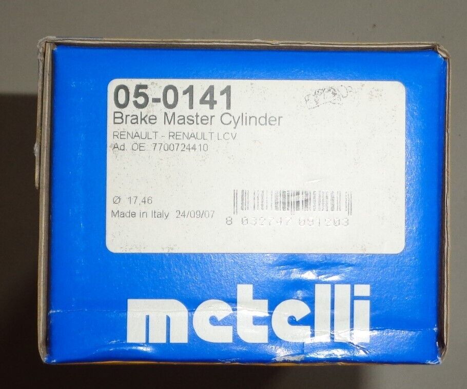 05-0141 METELLI  Cilindro maestro del freno PER RENAULT Rapid SUPER 5