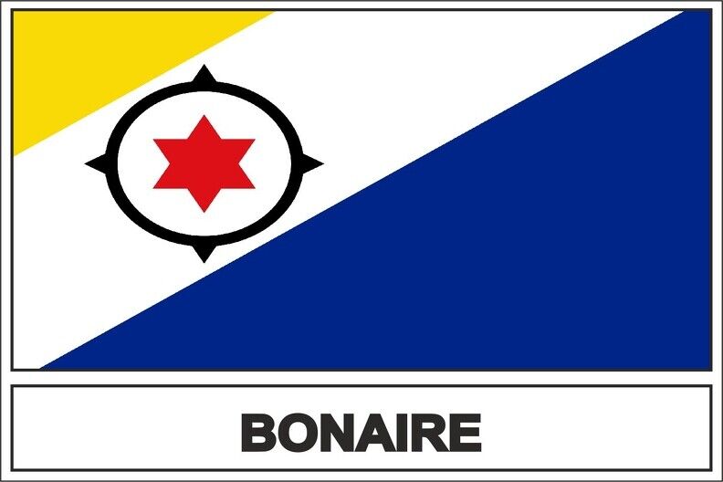 Sticker adesivi adesivo bandiera bonaire BQ
