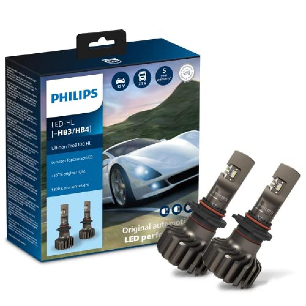 (TG. HB3/HB4) Philips Ultinon Pro9100 LED lampadina fari auto (HB3/HB4), 350%, 5
