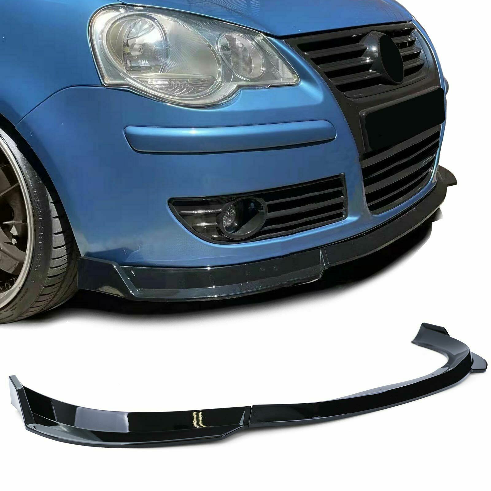 SOTTOPARAURTI ANTERIORE NERO LUCIDO PER VW POLO 9N3 05-09 SPORT LOOK