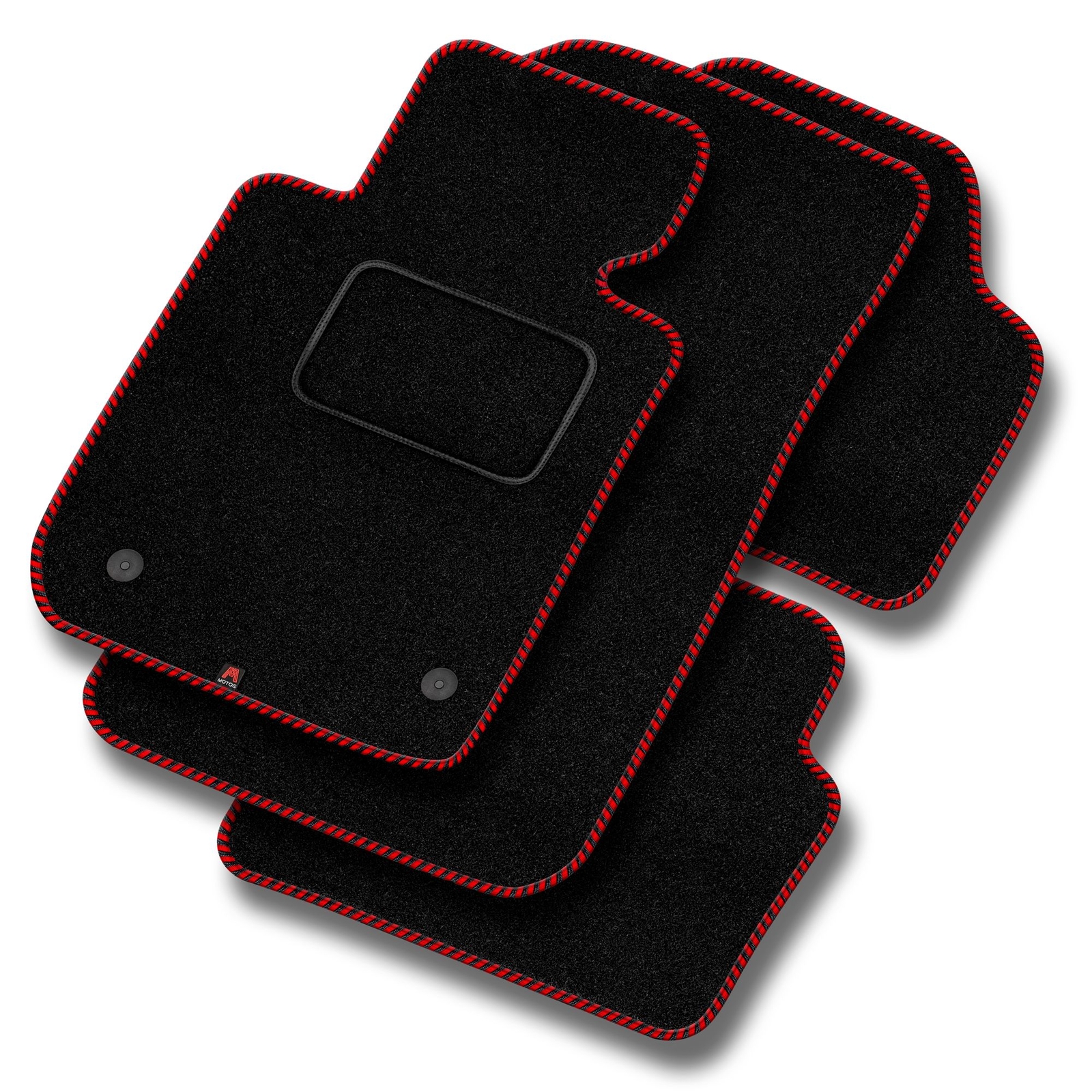 OP12-1 Set Tappetini Velluto STREAK Rosso per Opel Combo C 2001-2011 tappeto mor