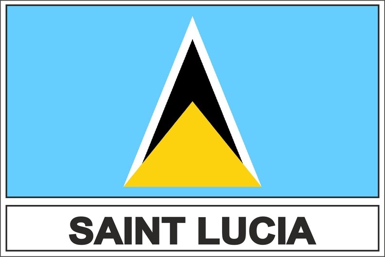 Sticker adesivi adesivo bandiera saint lucia wl st