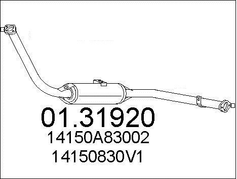 01.31920 MTS MARMITTA ANTERIORE SUZUKI Sj 413 1.3