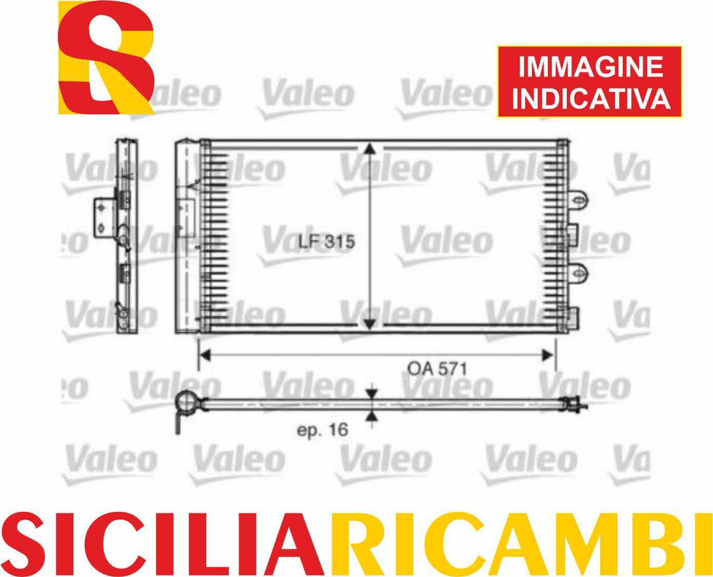 CONDENSATORE CLIMATIZZATORE FIAT PUNTO II 99->03 VALEO 817703