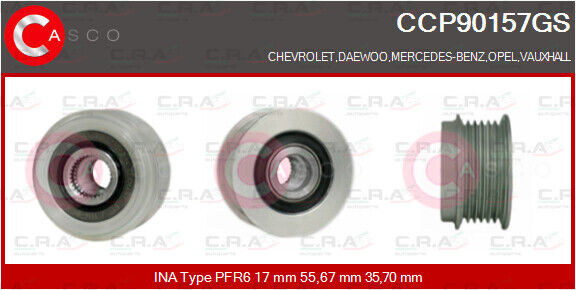 CCP90157GS CASCO PULEGGIA ALTERNATORE CAPTIVA MERC VITO-535007710-F225643.1
