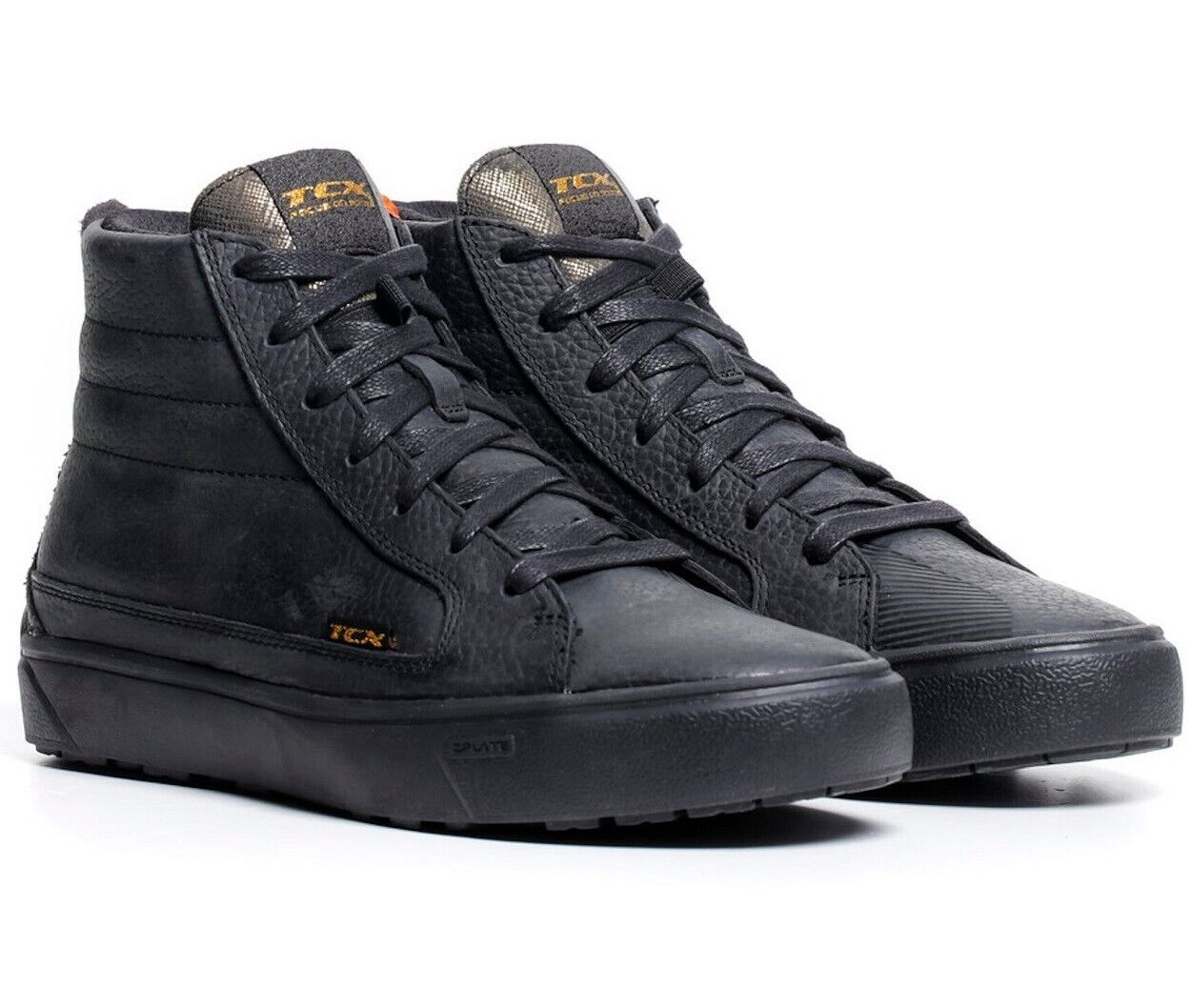 SCARPE SHOES DONNA MOTO TCX STREET 3 LADY WP IMPERMEABILI BLACK GOLD TG 40