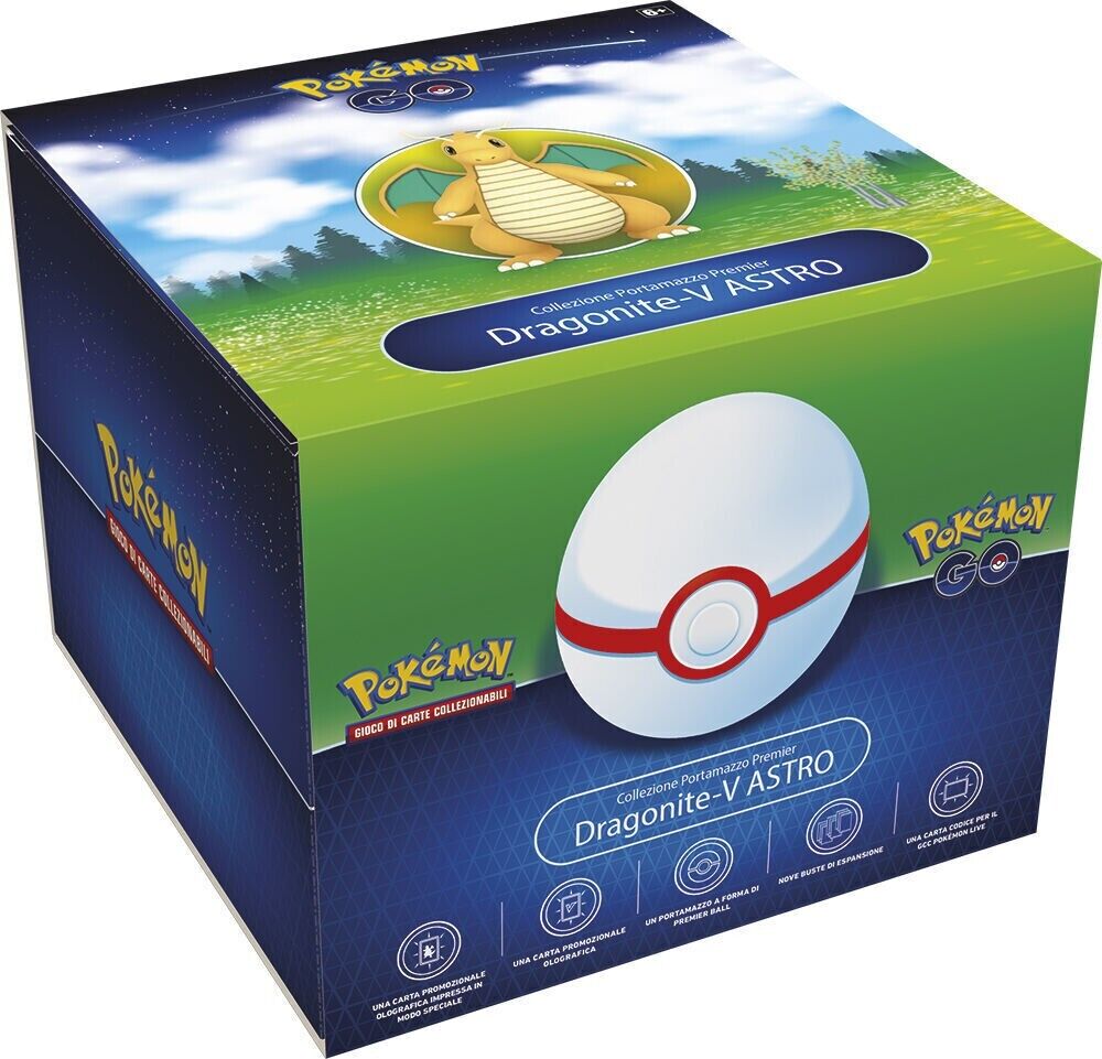 Pokemon Spada e Scudo 10.5 Pokemon GO Collezione Premier Dragonite V Astro