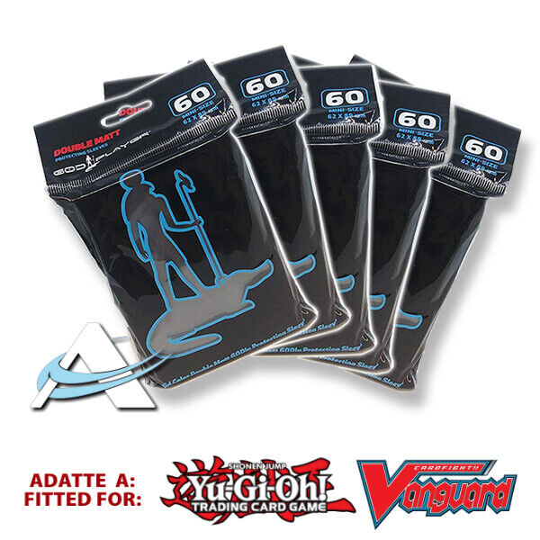 300 Bustine Protettive Mini Japanese Size • GOD PLAYER Double Matt Small • Nero