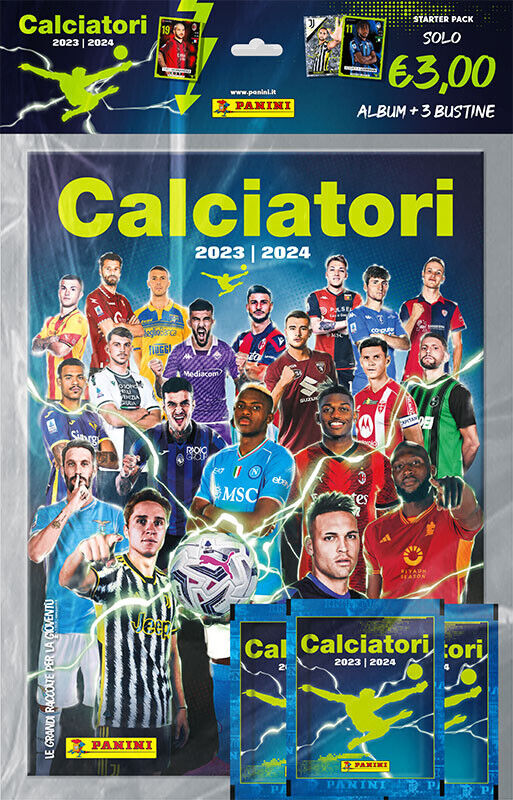 PANINI Stickers Calciatori 2023-24 Album + 3 Buste