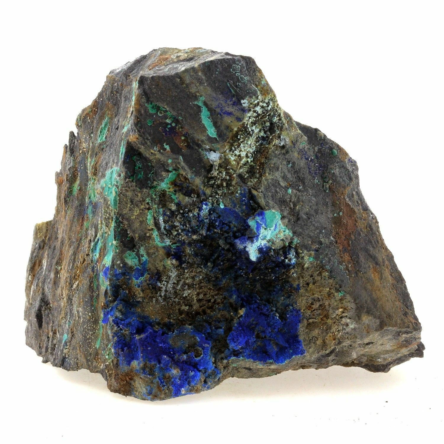 Azzurrite + Aurichalcite. 1180.0 Ct. La Sanguinede, I Mechelen, Gard, Francia Ra