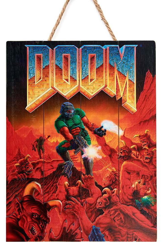 Doom Classic Wooden Poster 30x40 cm. DOCTOR COLLECTOR
