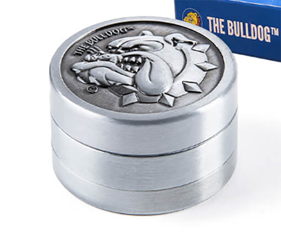 THE BULLDOG Grinder Argento in Metallo 40mm – 3 parti