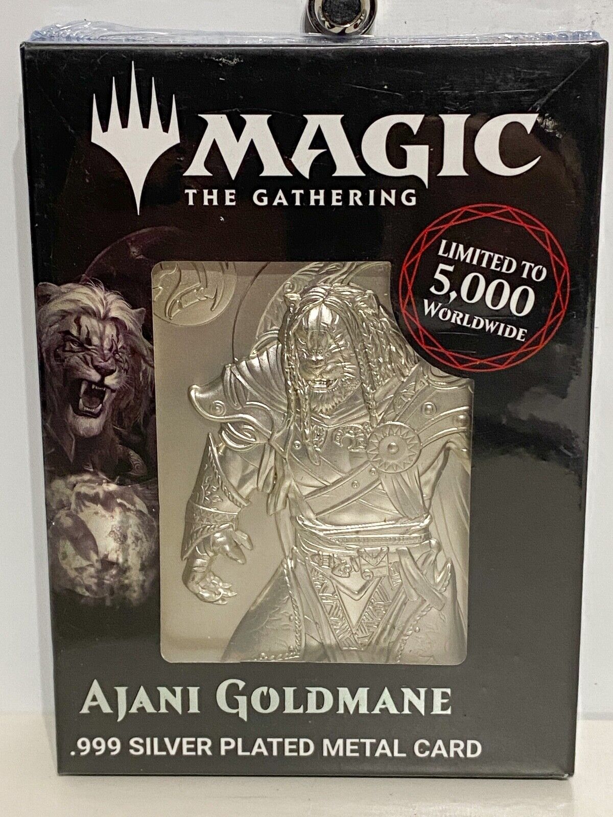 Magic The Gathering Ajani Goldmane Argento Placcato Metallo Card Limited Edition