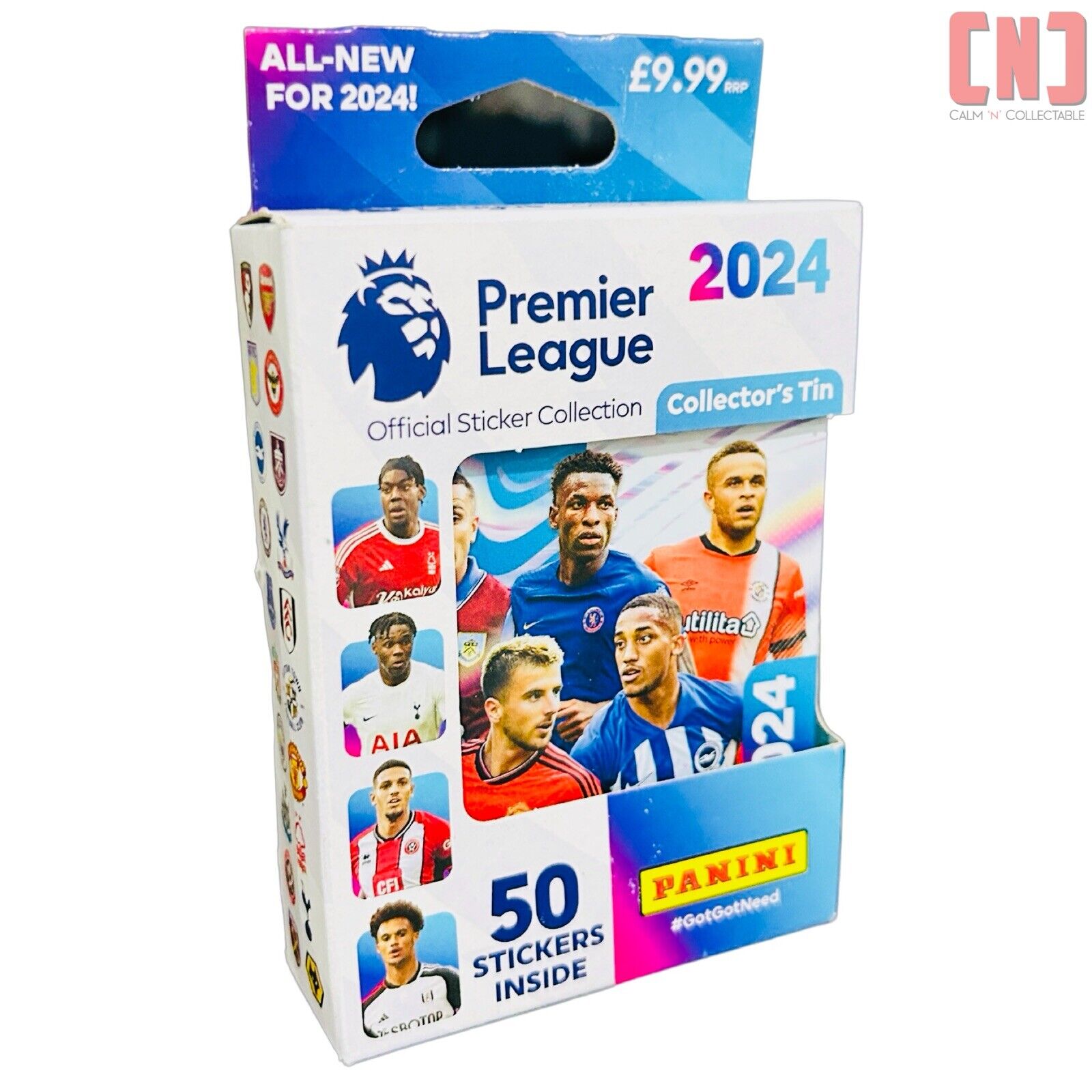 Panini Premier League 2024 Adesivo Raccolta Tasca Collectors Tin 50 Adesivi