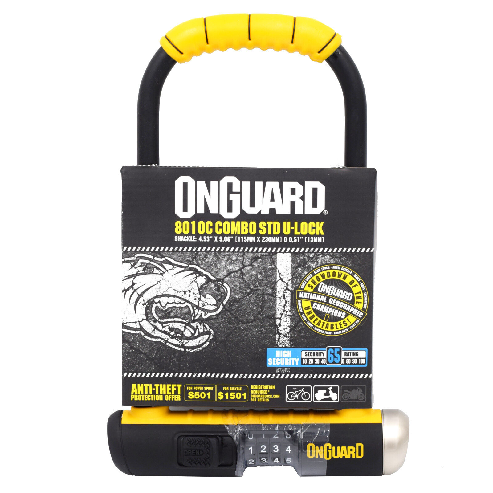 Magnum Bulldog Grillo D Lock Combinazione U Lock 115 x 230 x 13 mm LK8010C