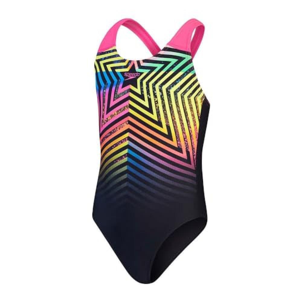 (TG. 11-12 anni) Speedo Junior Girl's Digital Placement Splashback Swimsuit | Ch