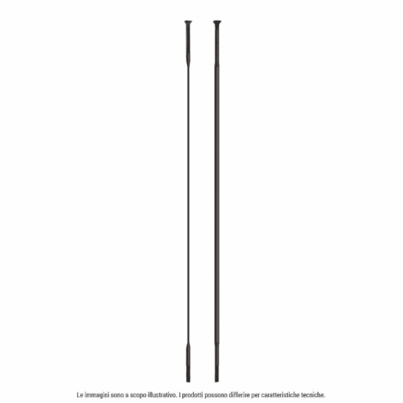 Raggi Sapim Cx-Ray Inox Testa Diritta 270Mm Nero Con Nipple Alluminio 14Mm Silve