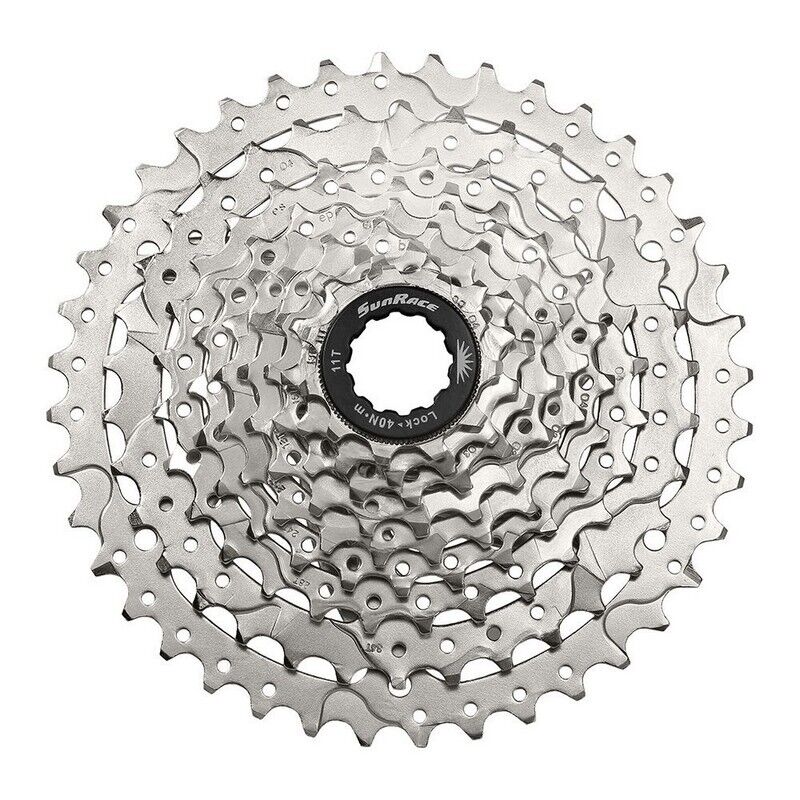 cassetta 9v x 11/42 denti in nickel argento - corpetto shimano 305752220 SUNRACE