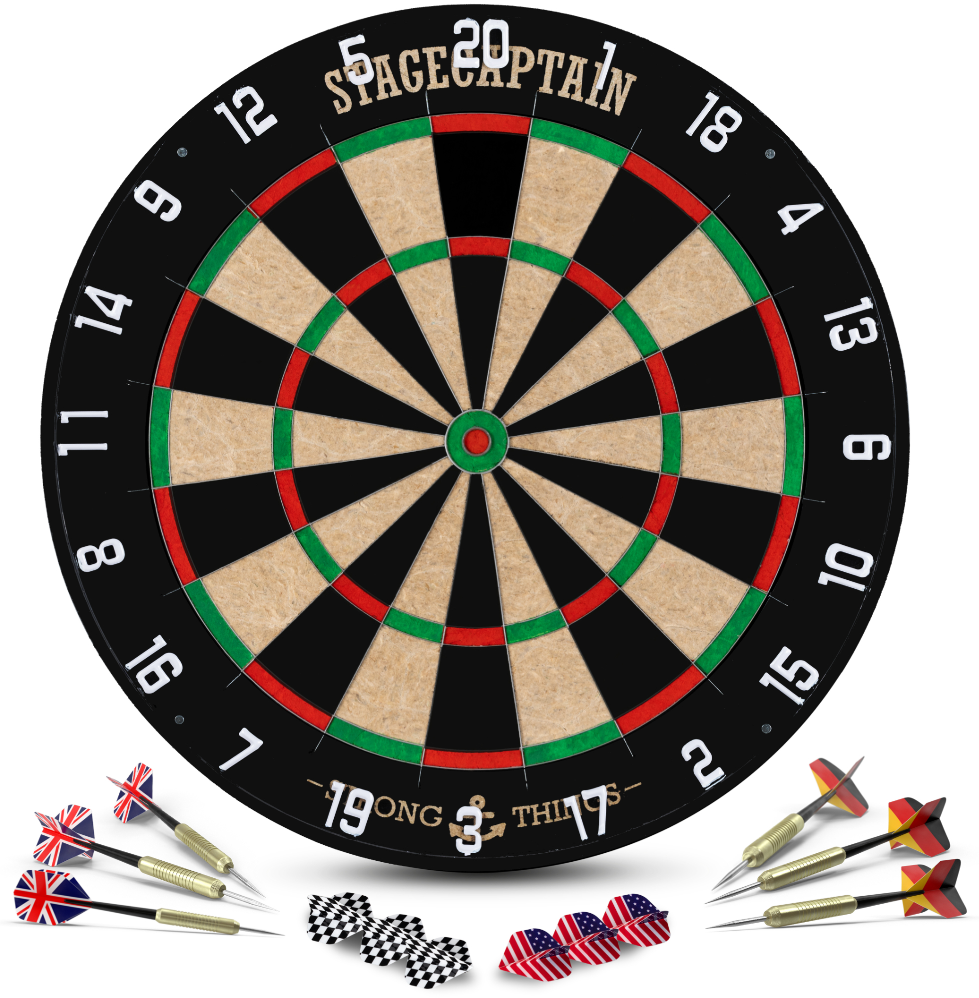 Tirassegno Bersaglio 6 Freccette Acciaio Tiro Segno Dardo Set Completo 45 cm