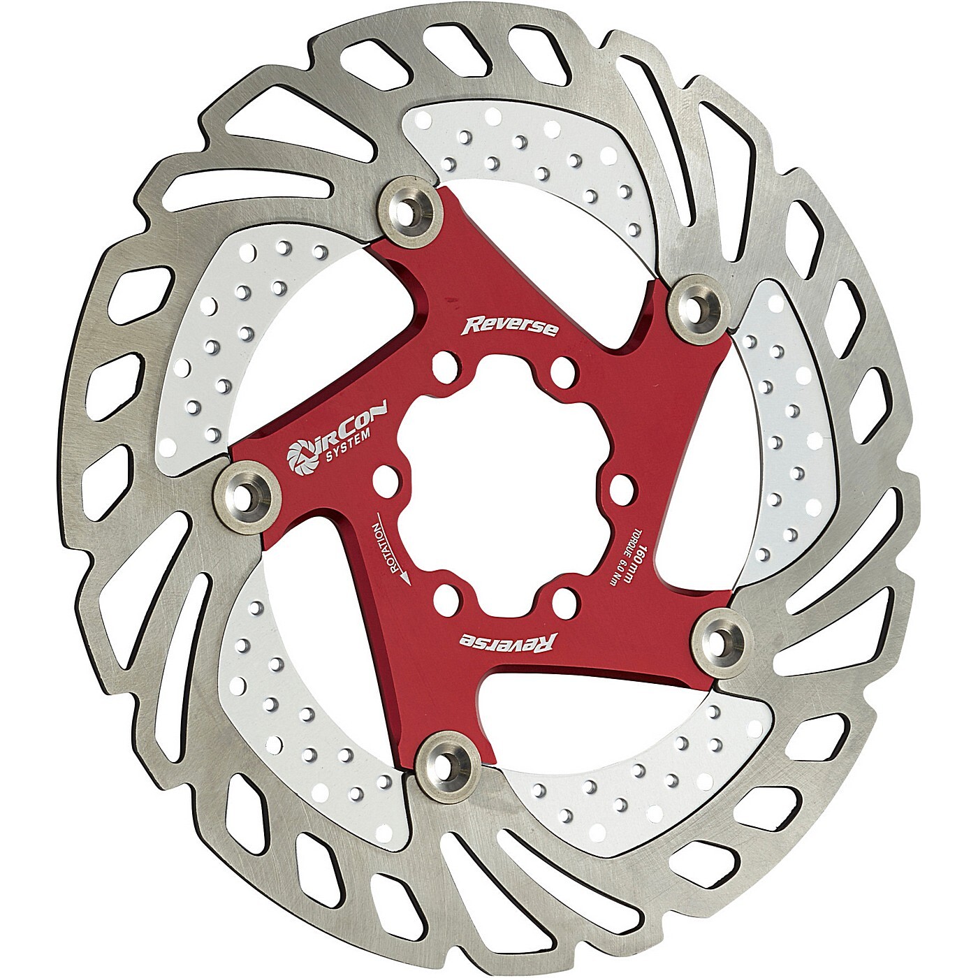 Disco Freno Reversibile Aircon Ø160mm (Rosso) Reverse Bici