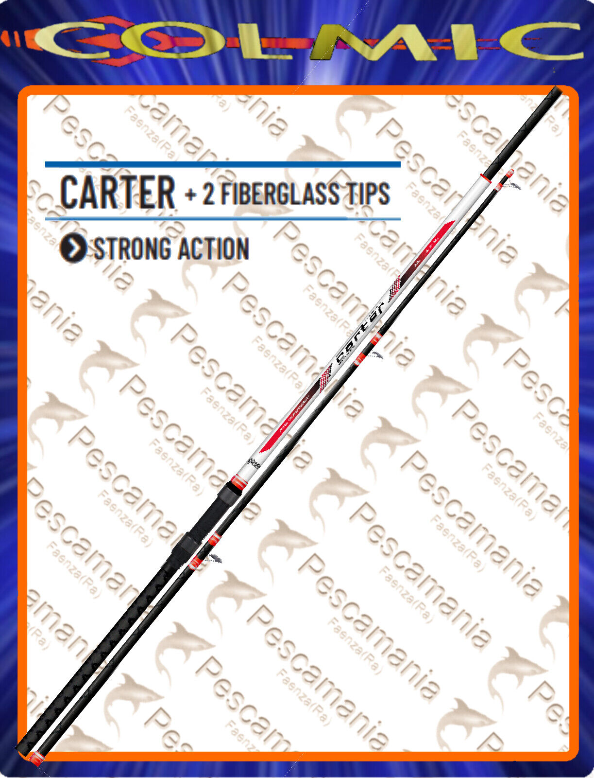 Canna carbonio colmic CARTER mt 3.00 50-300gr. barca bolentino 2 vette