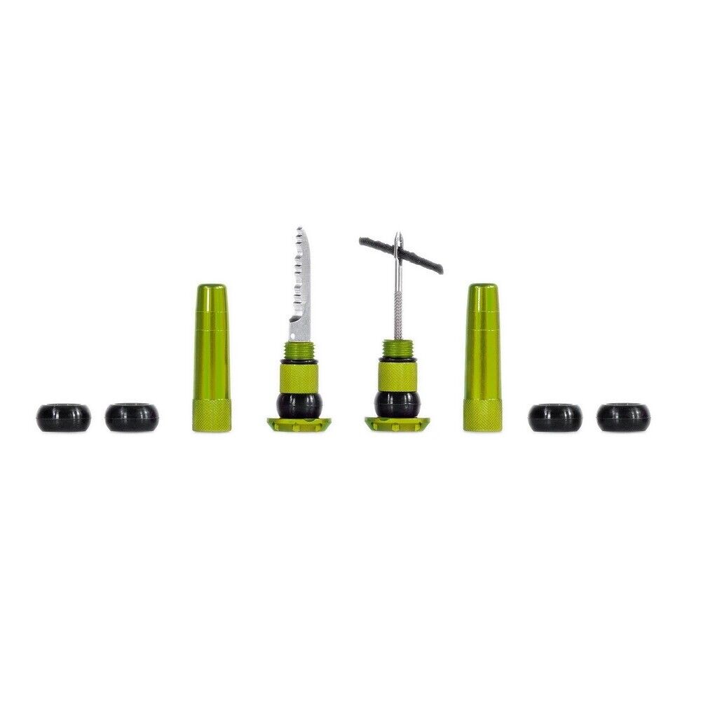 kit riparazione stealth tubeless puncture plugs verde MUC-OFF kit foratura bici