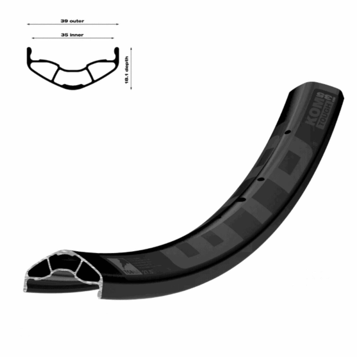 Cerchio Kom Tough Tcs I35 32 Fori 29" Wtb Bici