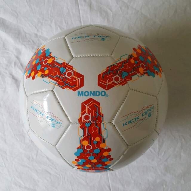 Pallone In Cuoio Mondo Kick Off - Made in Italy - Nuovo - Size 5 - TRACCIATA!!