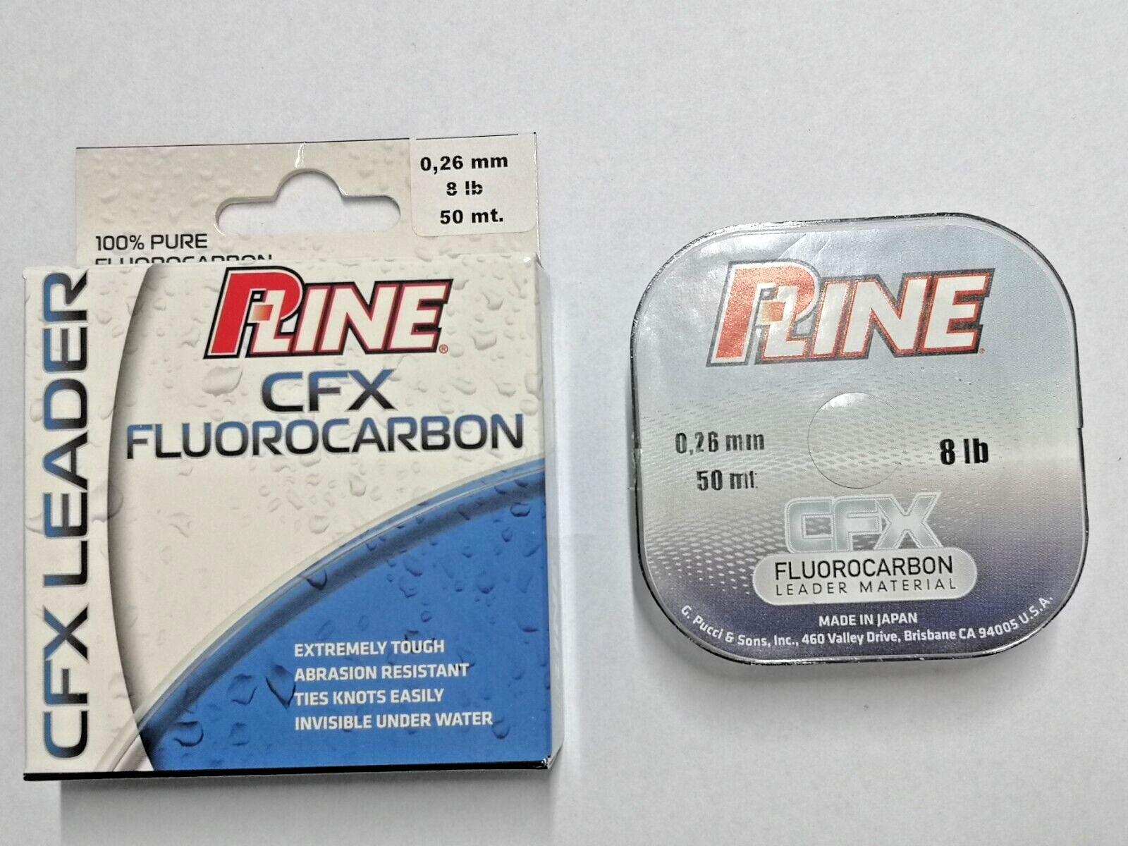 Filo pesca P-LINE CFX FLUOROCARBON 50 m 0,26 mm 8 Lb per terminali FA325