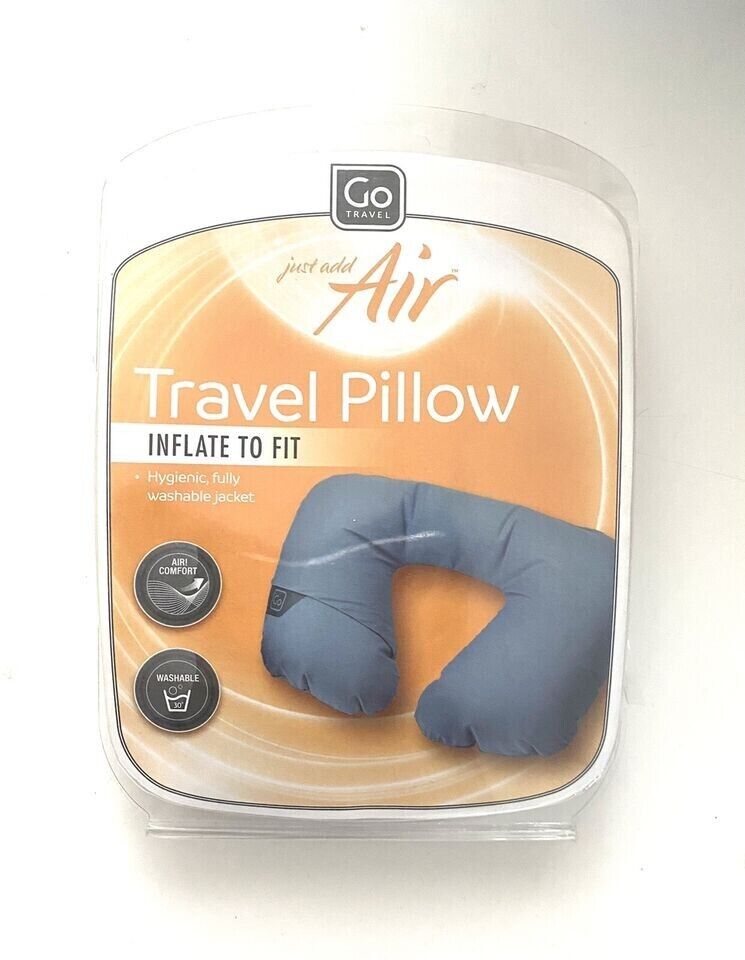 Go Travel - Design Go, Cuscino poggiatesta gonfiabile, Grigio