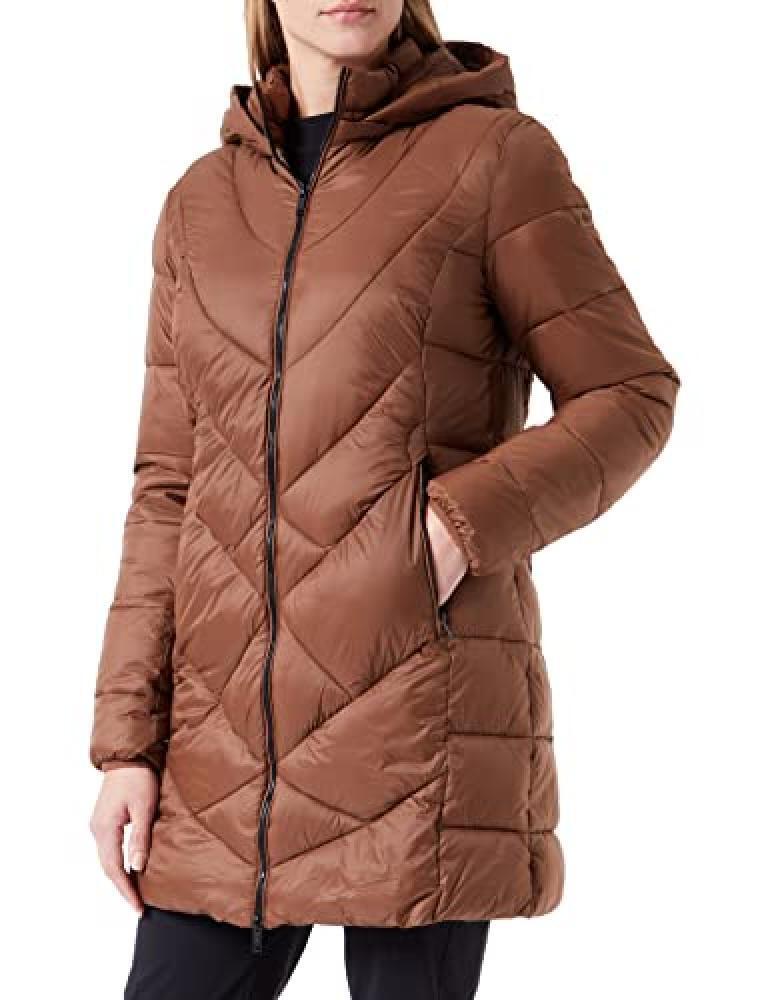(TG. 48) CMP - Parka da donna con cappuccio removibile, Camel, 48 - NUOVO