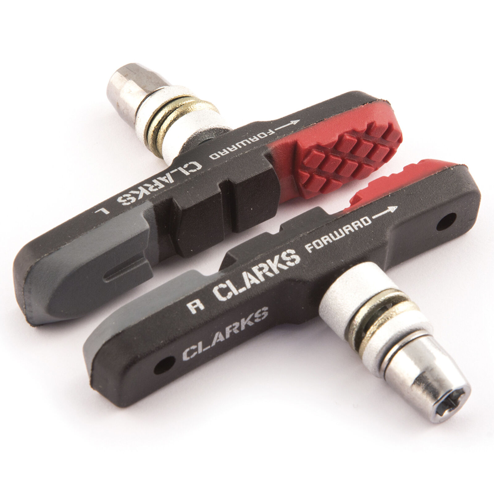 Clarks Elite MTB/Hybrid Brake Pads Integral Block W/Triple Compound Insert Pads,