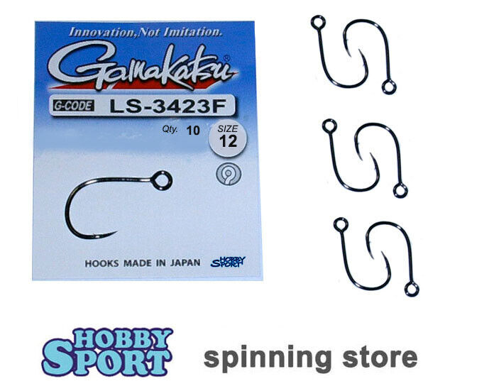 AMI GAMAKATSU SERIE LS 3423 F SIZE 12 SINGLE HOOK 10 PZ SPIN LAGO TROTA SPOON