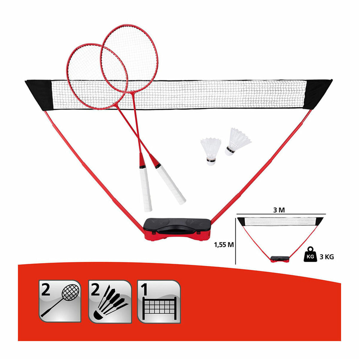 Set da Badminton Donnay 5 Pezzi