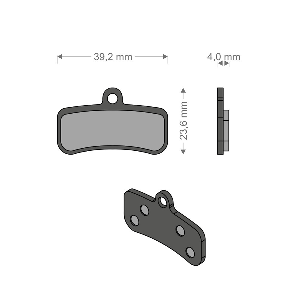 Pastiglie freno Brenta organiche SHIMANO XT SAINT ZEE  MT520 TRP TEKTRO