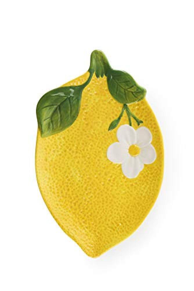 (TG. 26 x 16.5 cm) Excelsa Amalfi Piatto Portata Limone, Ceramica - NUOVO
