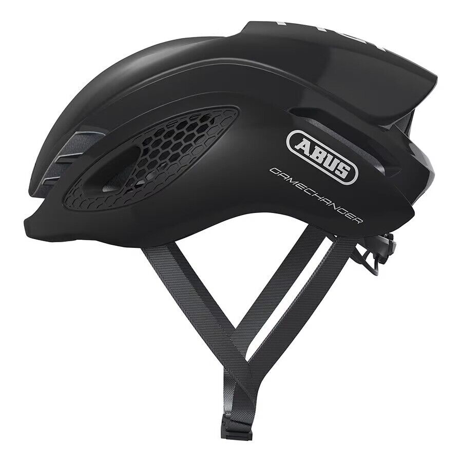 casco gamechanger shiny black nero Abus bicicletta