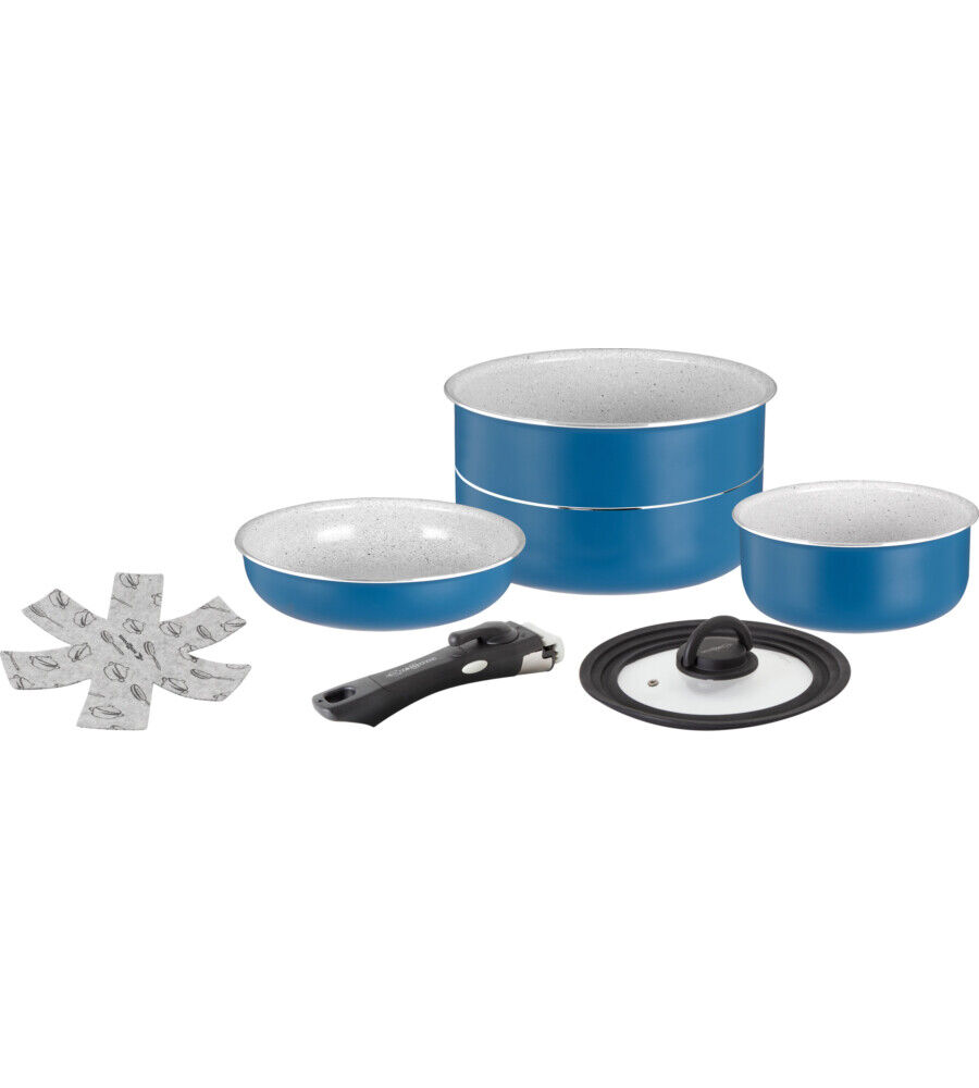 SET PENTOLE DA CAMPEGGIO BRUNNER "CAREZZA SPACEMASTER Ø 22" IN ALLUMINIO