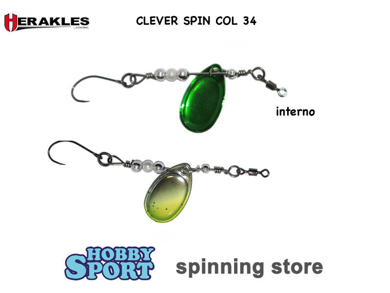 CLEVER SPIN SPOON 1,5 GR ARHKCLE34 CHARTREUSE IMPACT HERAKLES COLMIC AREA TROUT